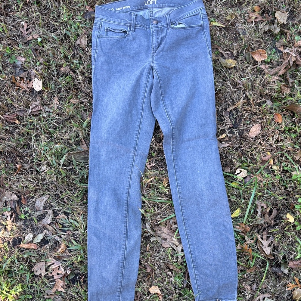 LOFT Women's Classic Blue Skinny Jeans
